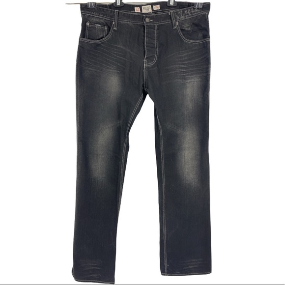 Born Fly Co button fly straight leg jeans SZ 40 - Picture 2 of 13